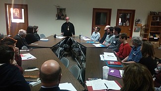 Bp Thomas addresses the Intro to Orthodoxy class, Feb 20, 2016